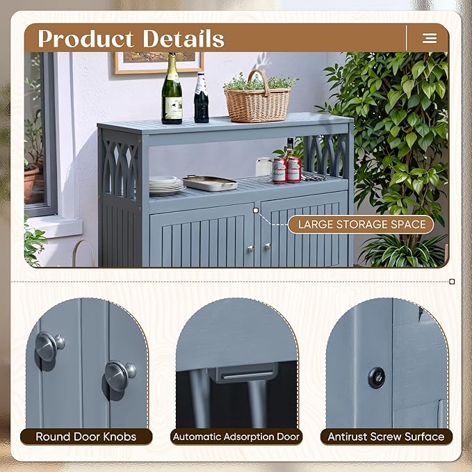 Flamaker Acacia Wood Cabinet - Image 4