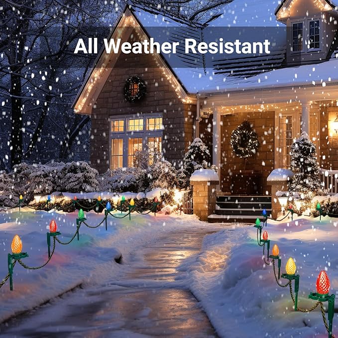 SURAIELEC 50 PCS Christmas Light Stakes, 9.5" Tall Stakes - Image 6