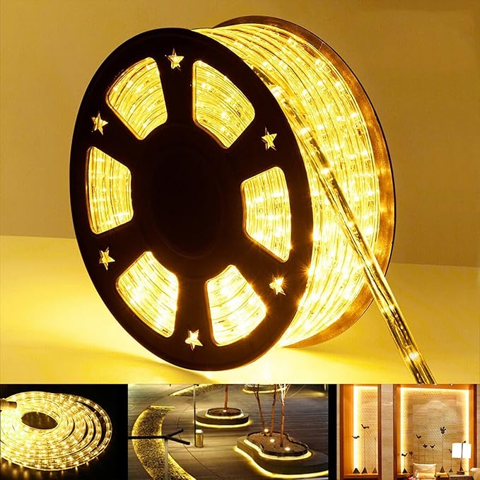 150ft LED Rope Lights Outdoor, 1080 LED Connectable and Flexible Tube Lights by Jnaurb