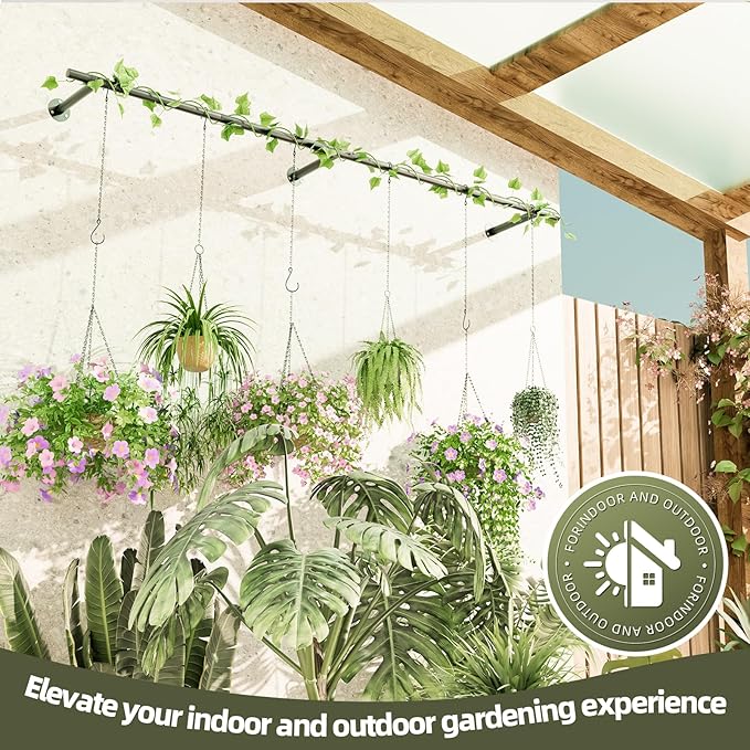 Plant Hanger Indoor 63 inch, Metal Planters Hanging Rod - Image 6