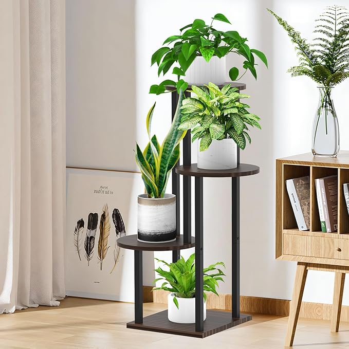 Plant Stand Indoor, 4 Tier Thickened Metal Corner Plant Shelf - Image 5