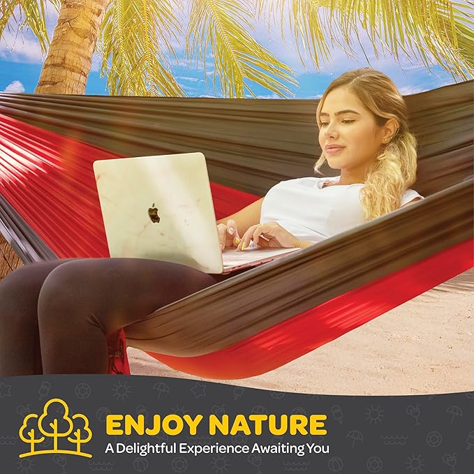Durable Hammock 550 lb Capacity, Nylon Camping Hammock Chair - Image 5
