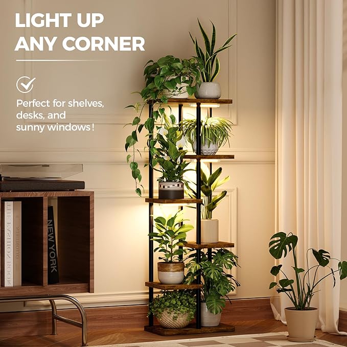 Bamworld Plant Shelf with Grow Light - Image 4