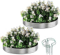 Galvanized Metal Planter Round Raised Garden Bed Kit by ZFHgarden