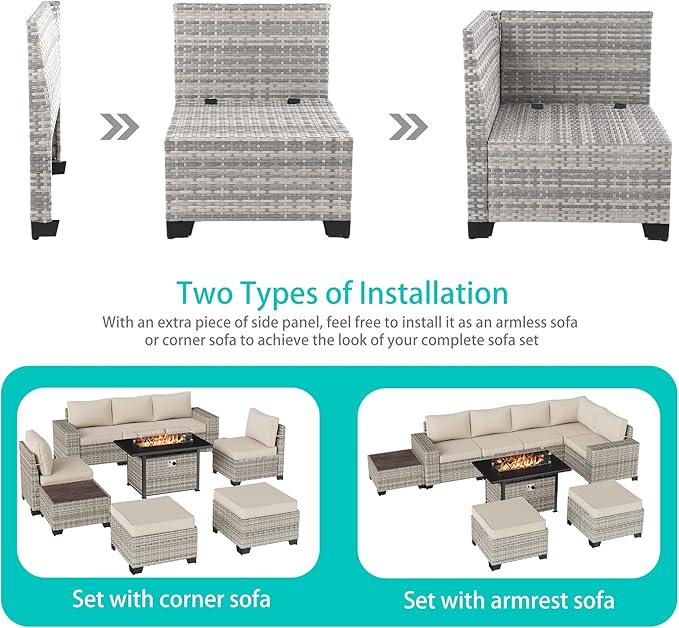 9-Piece Outdoor Patio Furniture Set - Image 3