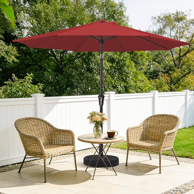 MEWAY 9ft Patio Umbrella Outdoor Table Umbrellas - Image 2