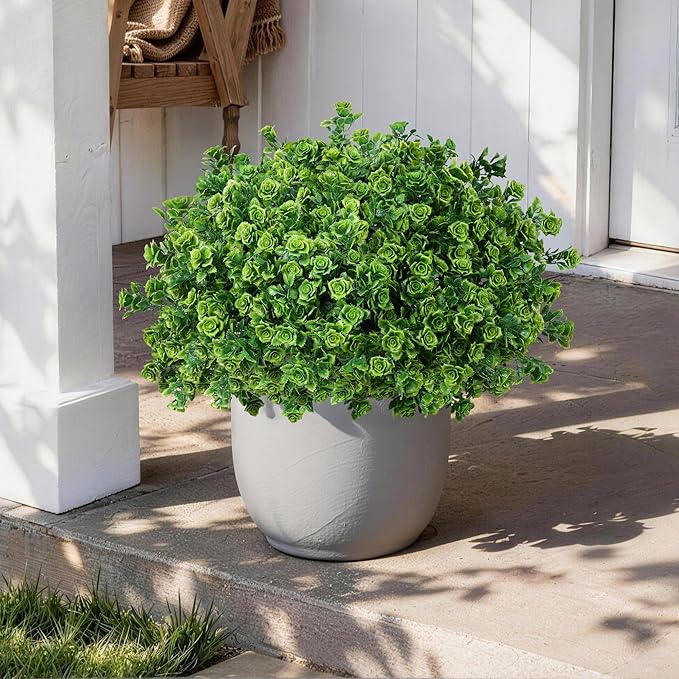 Artificial Fake Outdoor Plants for Spring Summer Decoration, 12 Bundles Fake - Image 3