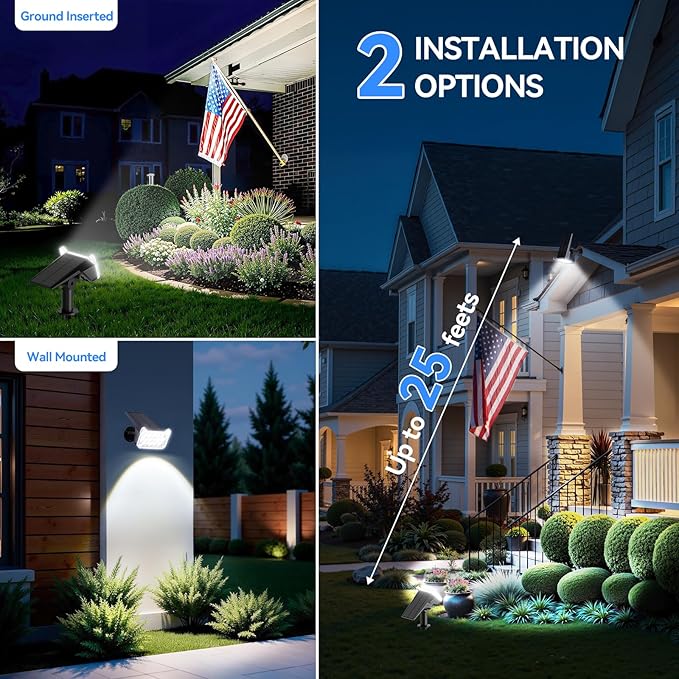 WdtPro Solar Spot Lights Outdoor Waterproof, Bright Solar Lights Outdoor - Image 8