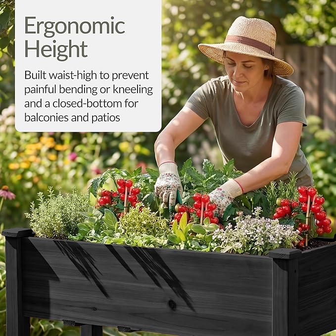 Best Choice Products 48x24x30in Raised Garden Bed, Elevated Wood Planter Box - Image 5