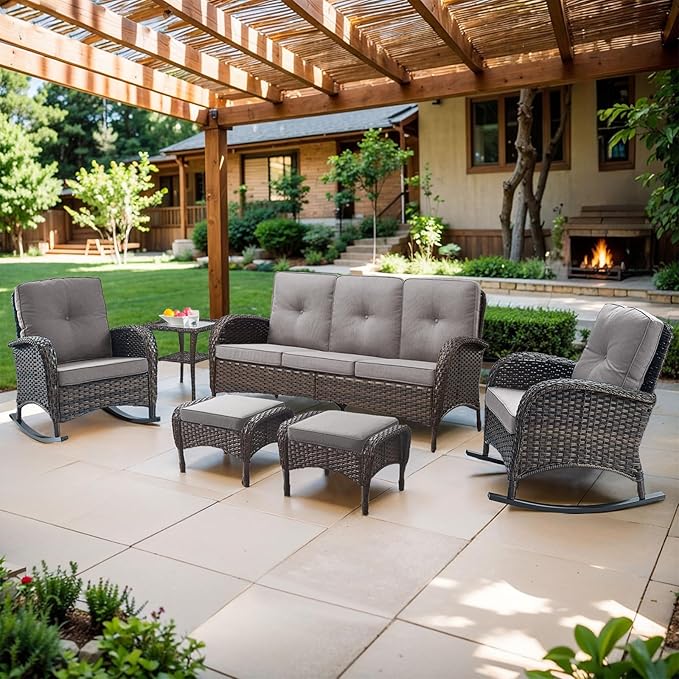 Belord Outdoor Ottomans for Patio Foot Rest - Image 2
