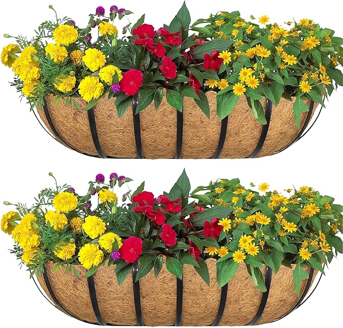 2pack 16-inch Window Sill Window Railing Planters by SMYAXUNW