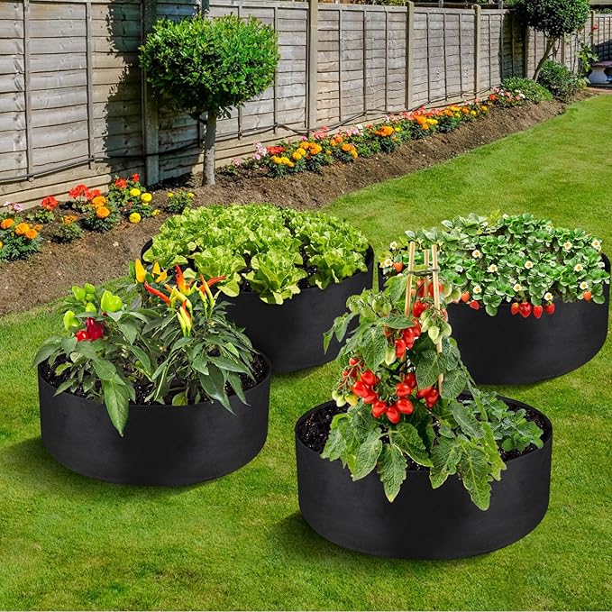 LBTING 4Pcs 30 Gallon Plant Grow Bags, Fabric Raised Planting Bed Heavy Duty - Image 8