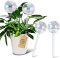 Extra-Thick Clear Glass Plant Watering Globes, Rainbow Gradient Self Watering by SoilaguaDirect