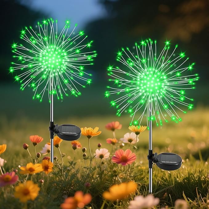 Garden Outdoor Lights, 2 Pack 120 LED Solar Garden Lights Fairy Lights Outdoor by Slyuexu