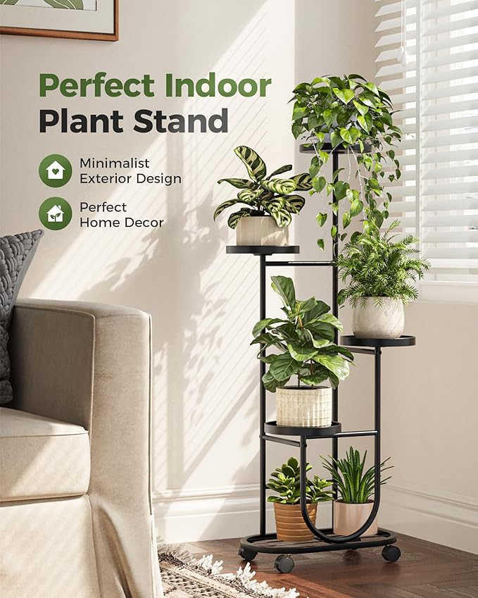 Bamworld Tall Plant Stand Indoor Outdoor Plant Stand - Image 2