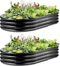 2 Pack Raised Garden Bed Kits, Easy Assembly Metal Raised Bed by Gartist