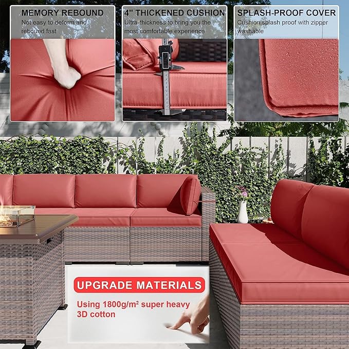 Kullavik 13 Pieces Outdoor Patio Furniture Set - Image 4