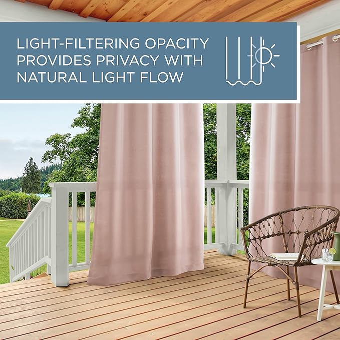 TOWN & COUNTRY BASICS Cabana Solid Heavyweight Indoor Outdoor Curtains - Image 8