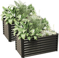 4x2x2ft Raised Garden Bed Kit, Galvanized Planter Garden Boxes Outdoor by kingddeergardenbed