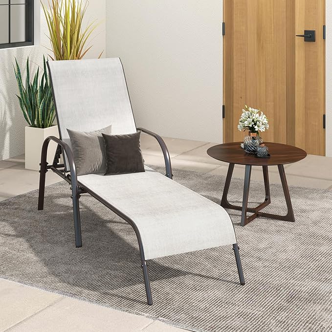 Giantex Set of 2 Patio Lounge Chair, Outdoor Chaise Lounge - Image 7