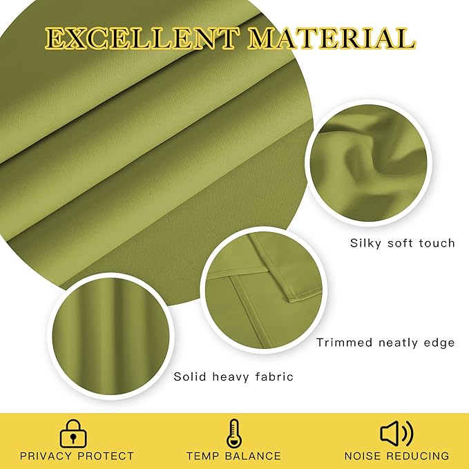 NICETOWN Blackout Doorway Curtain Drape 78 inch Long - Image 2