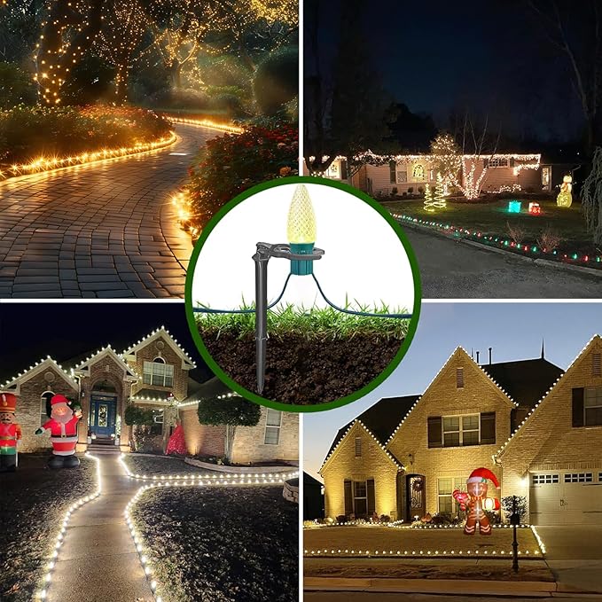 100 Pack Christmas Light Stakes 8.5"-10" - Image 6