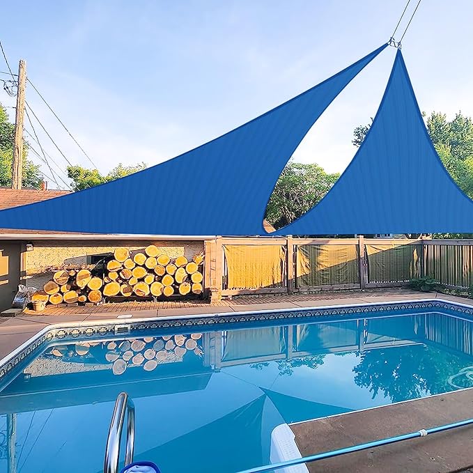 E&K Sunrise 4' x 4' x 4' Sun Shade Sail Triangle Canopy Shade Cover UV Block by EKSUNRISEINC