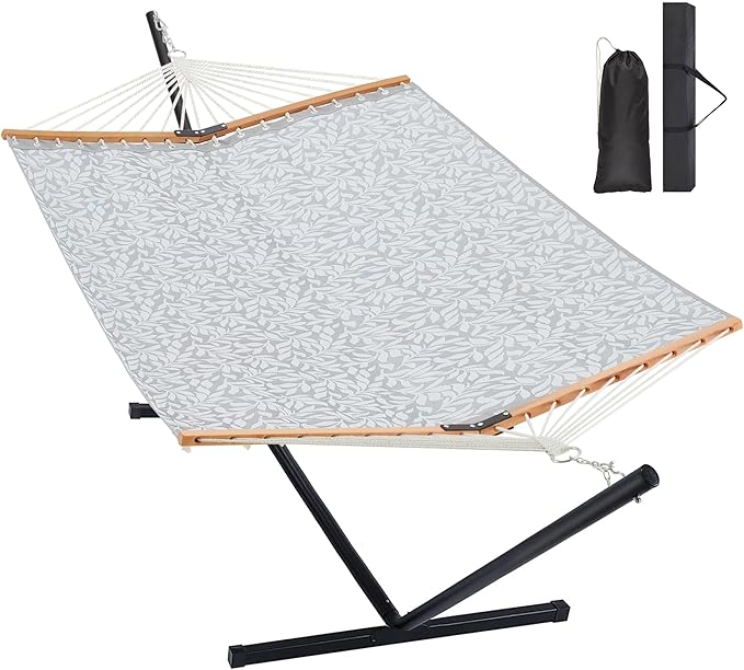 Two Person Hammock with Stand for Outside Heavy Duty, Outdoor Patio Hammock by HomgavaLiveWhatYouLove