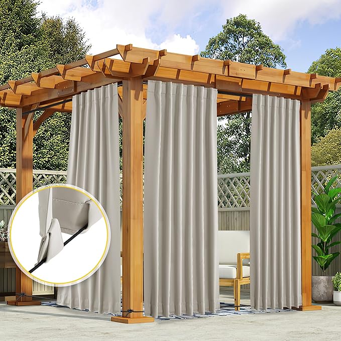 NICETOWN 2 Panels Privacy Outdoor Curtains - Image 7