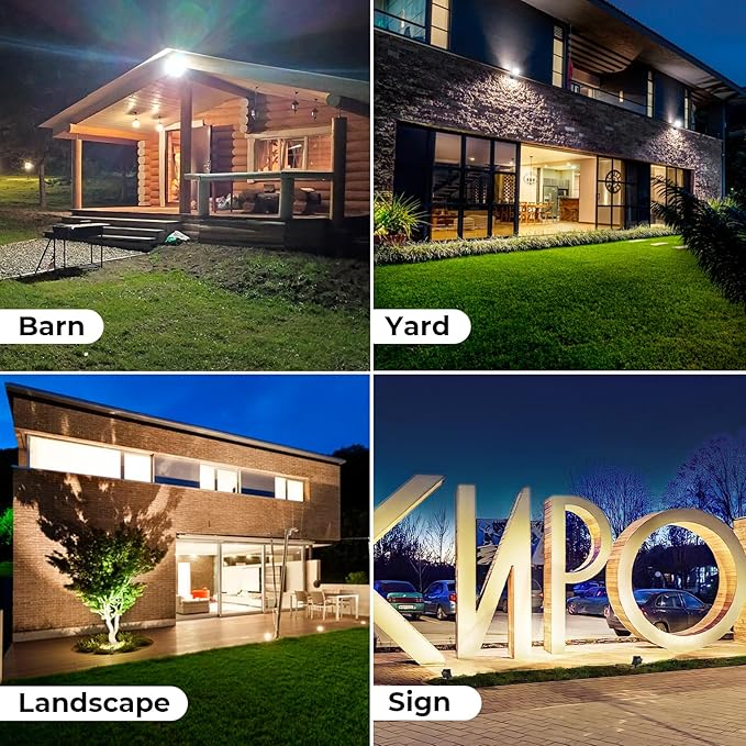 CINOTON 20W LED Flood Lights Outdoor, IP65 Waterproof Exterior Security Wall - Image 8