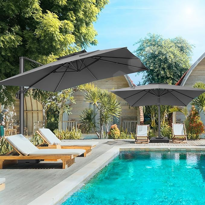 HOTEEL10x10ft Patio Umbrella Cantilever Umbrellas - Image 11