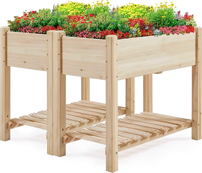 Yaheetech 34x18x30in Horticulture Raised Garden Bed 2pcs Planter Box by Yaheetech