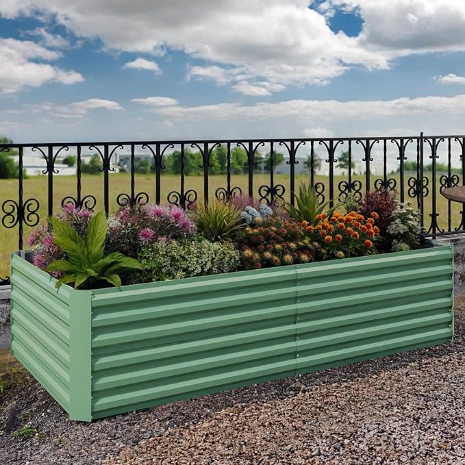 GarveeLife 6x3x2 ft Galvanized Raised Garden Bed, Rust-Resistant Raised Garden - Image 8