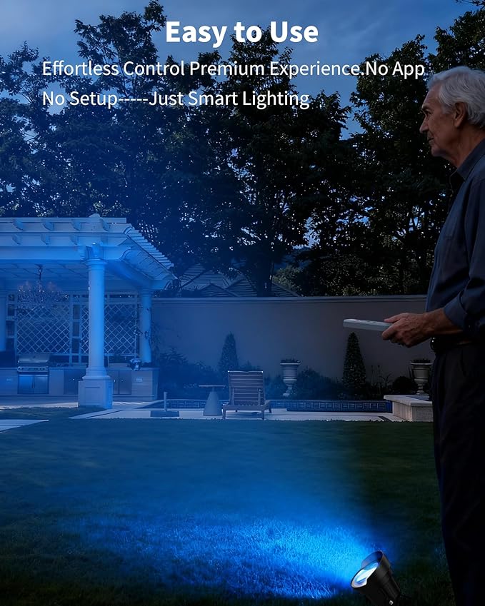 Ofuray Solar Spot Lights Outdoor, RGB Color Changing - Image 3