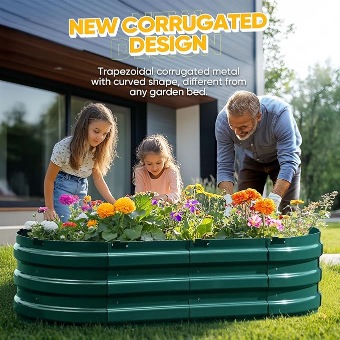 KING BIRD Raised Garden Bed Kit 2025 Upgraded 10-Minute Assembly Galvanized - Image 4