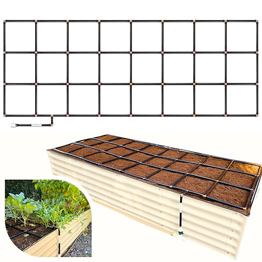The Garden Grid | Pre-Assembled Garden Bed Watering System – Waters Every Plant by GardenInMinutes