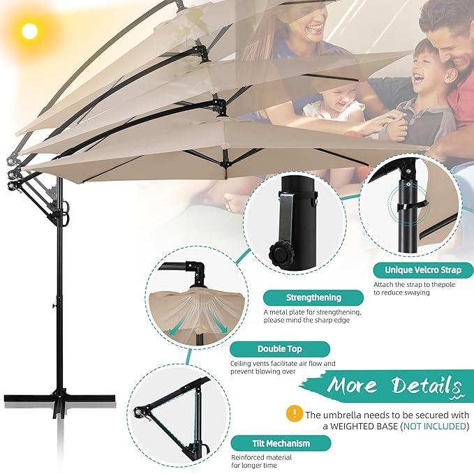 Shintenchi Patio Offset Umbrella - Image 6
