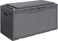 Devoko 100 Gallon Waterproof Large Resin Deck Box Outdoor Storage Box Indoor by DEVOKO