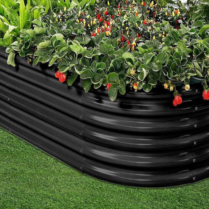 Land Guard 18“ Tall 4×2ft Galvanized Raised Garden Bed Kit, Galvanized Planter - Image 3