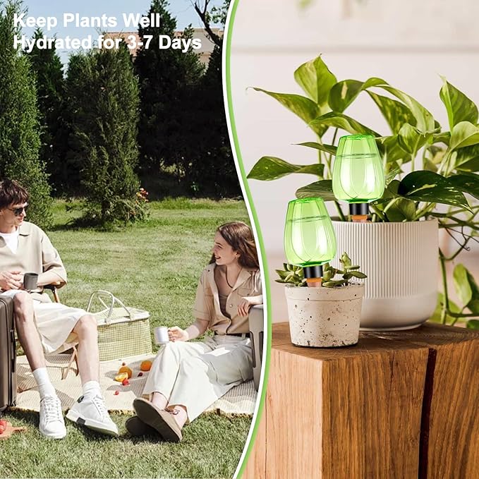 8 Pcs Plant Watering Globes Self Watering Planter Insert Plants Top Fill Water - Image 4