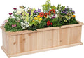Shine Company Premium Cedar Raised Garden Bed, Planter Box by ShineCompany