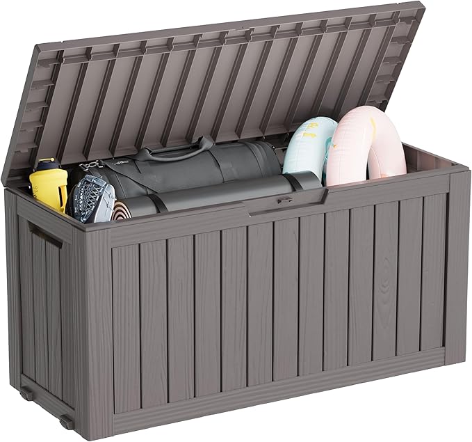 Outdoor Storage Box, Resin Deck Boxes Indoor and outdoor, Waterproof Storage by NBYSGO