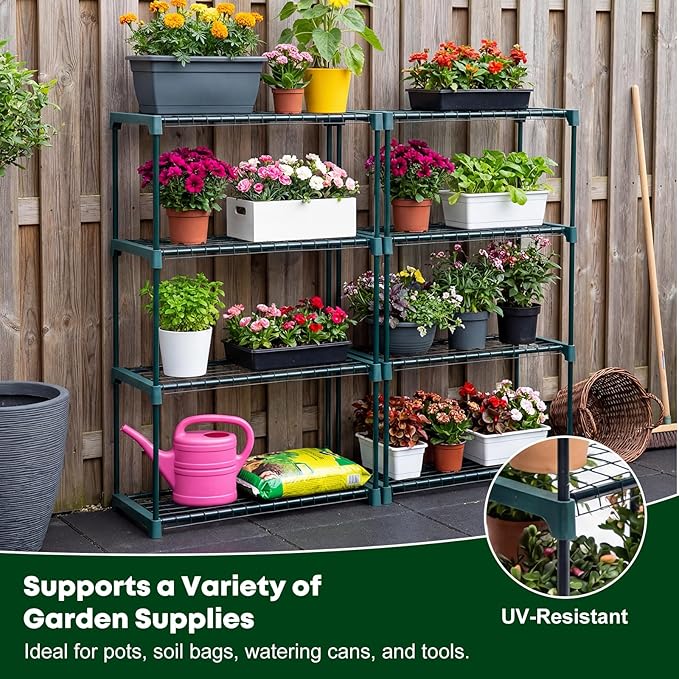Panana 4 Tier Garden Greenhouse Steel Staging Shelving Plant Stand Garden - Image 2