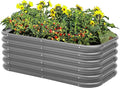 Galvanized Raised Garden Bed, Outdoor Planter Bed, Metal Planter Box by Besebay