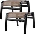 Patio Ottoman Outdoor Footstools Assembled Aluminum Footrest Small Seat by Deguifei