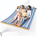Double Hammock with Spreader Bar, Soft Pillow, Max Load 500lbs, Portable Hammock by Unknown