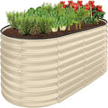 Best Choice Products 4x2x2ft Outdoor Metal Raised Garden Bed, Oval Deep Root by BestChoiceProducts