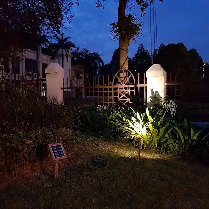 HEX 50X Single Solar Spotlight Warm White LED Waterproof Dimmable Dusk to Dawn - Image 8