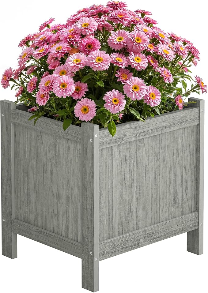 LUE BONA Outdoor Plant Pots, 13.7" x 12.5" x 14.5" HDPS Flower Pots - Image 7