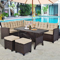 Tangkula 5 PCS Patio Furniture Set, Outdoor Conversation Set by TANGKULA